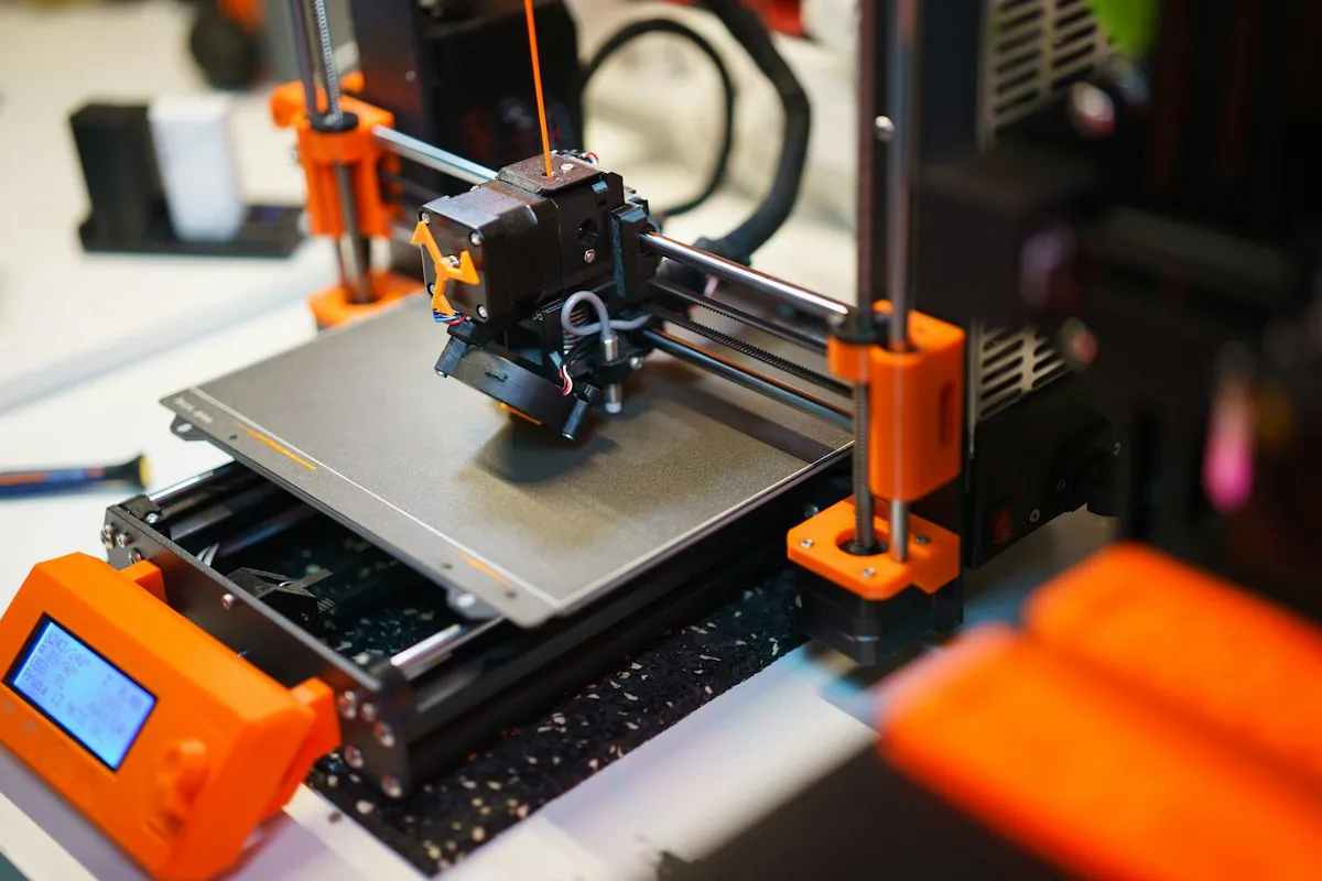 Impresora 3D trabajando en el taller